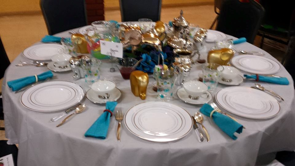 Tea Fashion Show Table Garden Grove United Methodist Church